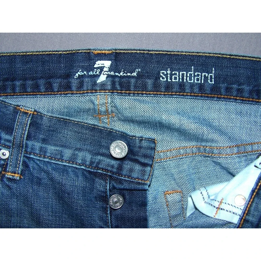 7 For All Mankind Standard Fit 100% Cotton Button Fly Denim Jeans Men's 32 X 30